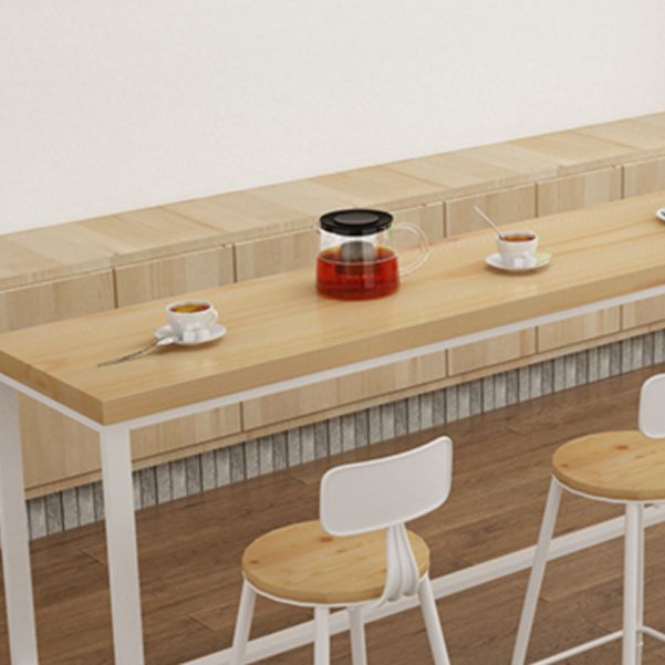 Natural Solid Wood Table and Stool Set 1/2/5/9 Pieces Rectangle Pub Dining Set