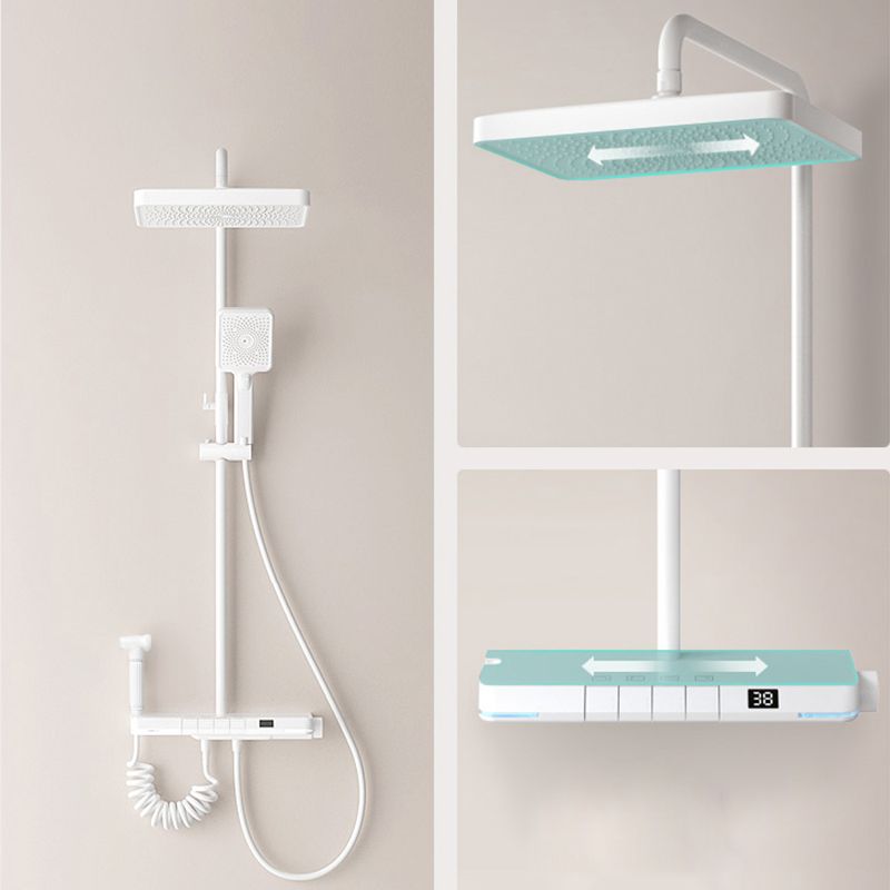 Modern Shower System Brass Slide Bar Included Wall Mounted Shower Set