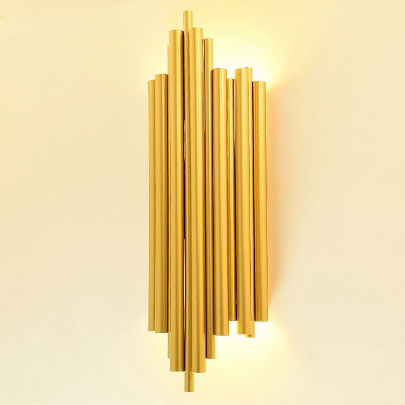 Industrial Wall Light Golden Metallic Shade Wall Light Sconce for Living Room