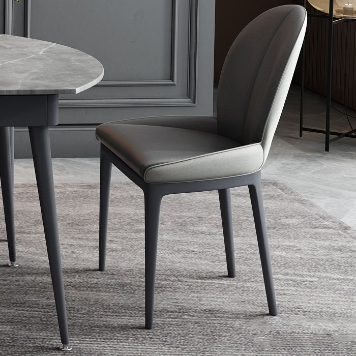 Extendable Modern Dining Room Set with Sintered Stone Top and Black Leg Formal Table Set