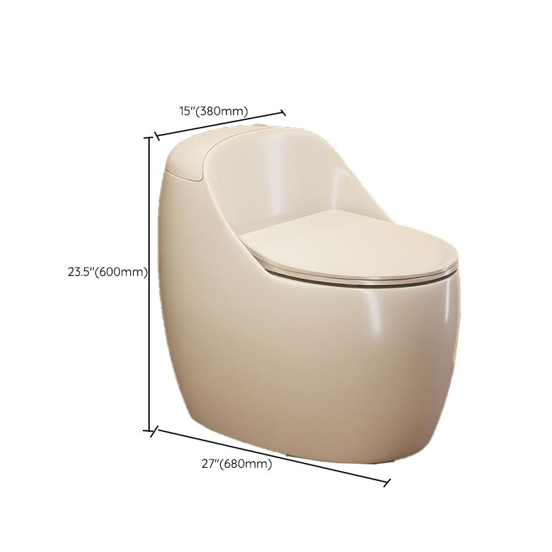 Contemporary Flush Toilet Floor Mounted Siphon Jet Toilet Bowl