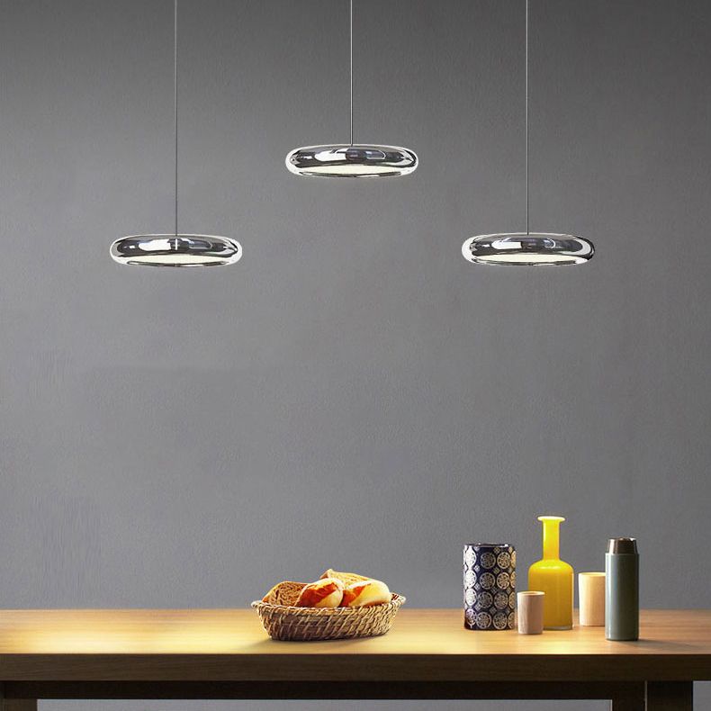 Pendentif rond en acier inoxydable