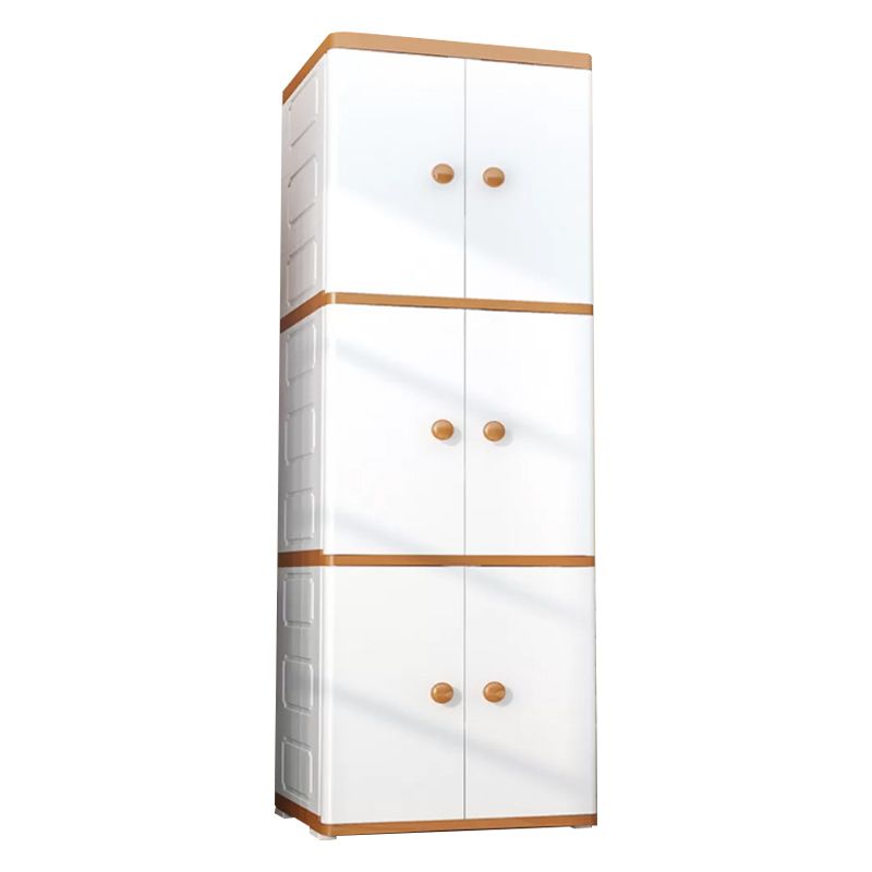 Plastic Storage Cabinet Contemporary Wardrobe Closet with Shelves