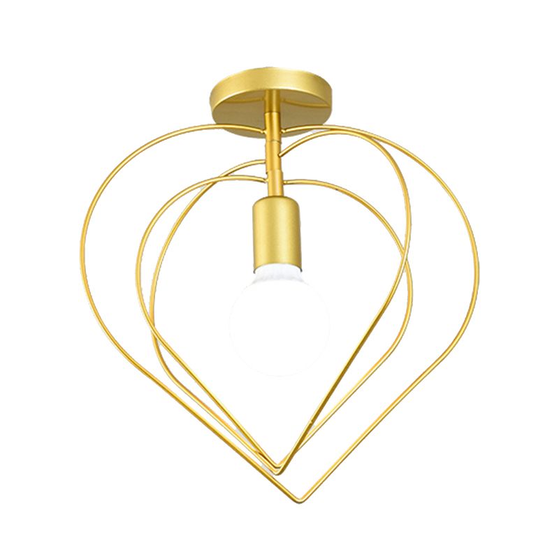 Nordic Style Iron Ceiling Light Geometry Shape 1 Light Ceiling Lamp for Bedroom