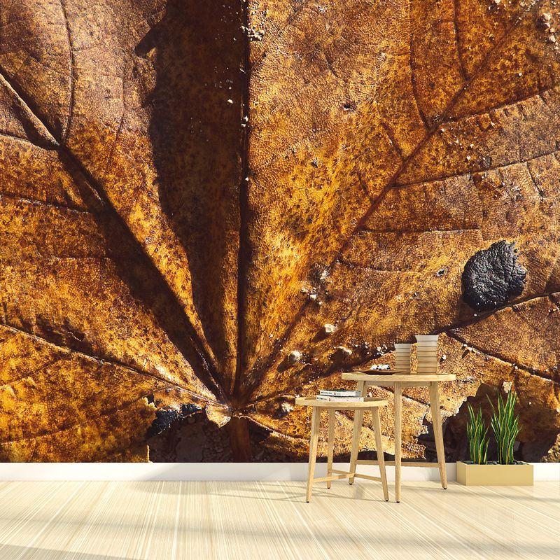 Falling Autumn Leaves Wall Covering for Sleeping Room Waterproof, Made to Measure