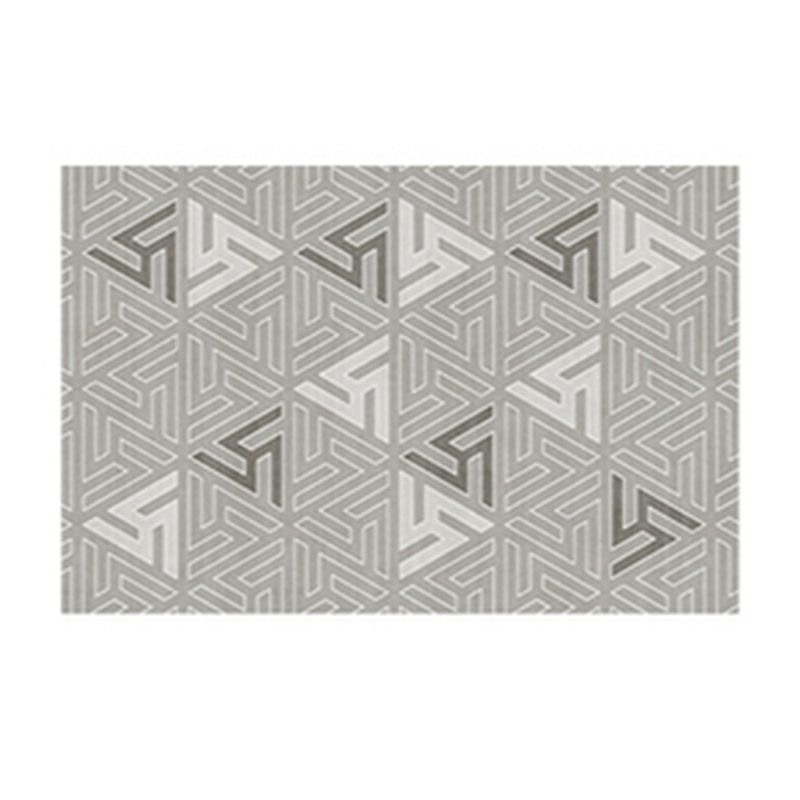 Simple Beige Indoor Rug Polyester Pattern Rug Tear Resistant Rug for Living Room