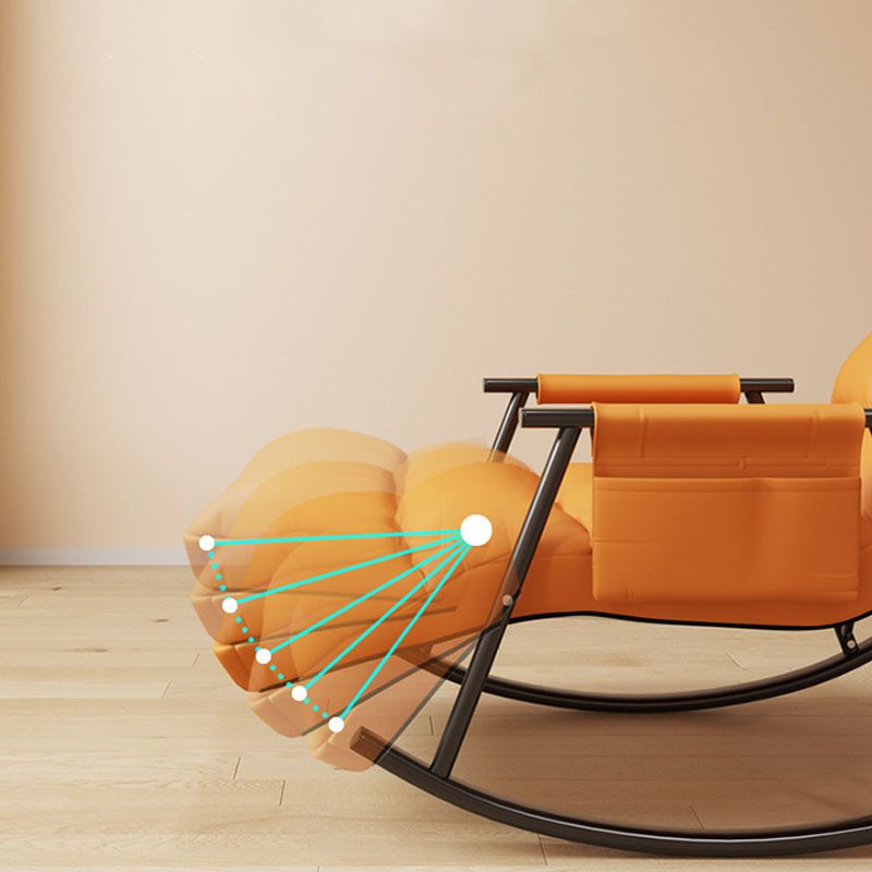 Modern Style Single Rocker Chair Iron Base Chaise Chair with Bedroom