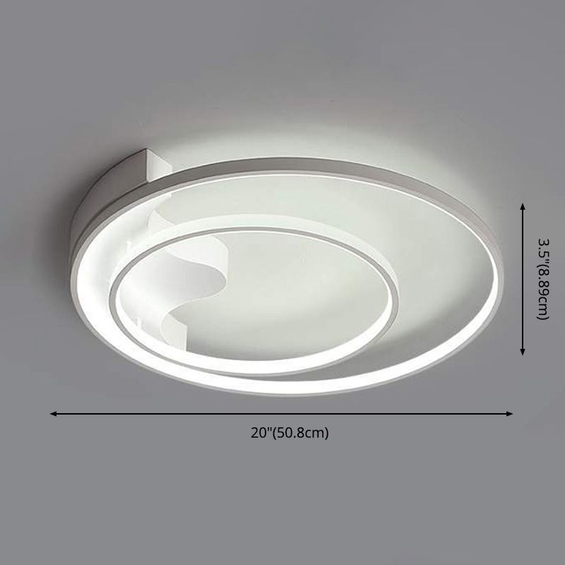 Lusvormige inbouwminimalistische metalen LED-plafondlamp voor slaapkamer