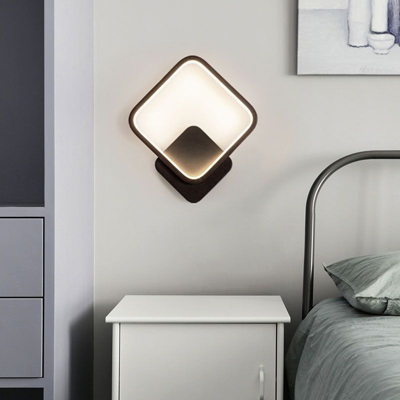 Square Wall Light Sconces Modern Metal 1 Light Wall Mount Light Fixture