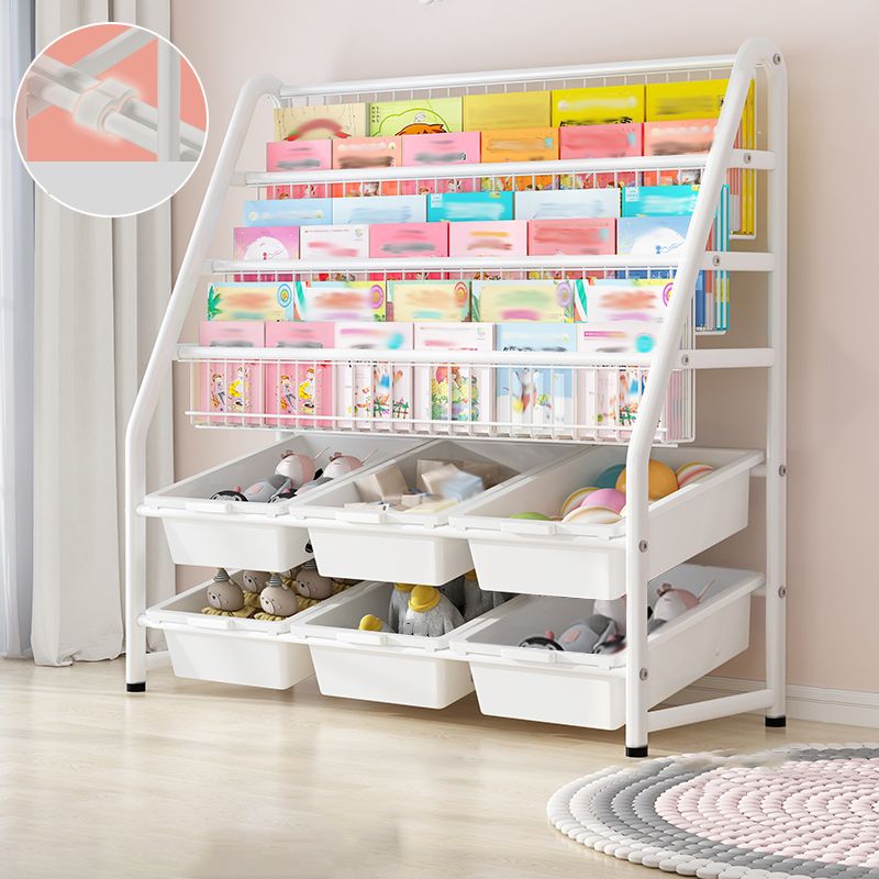 Metal Closed Back Standard Bookshelf Shelves Included Bookcase for Study Room