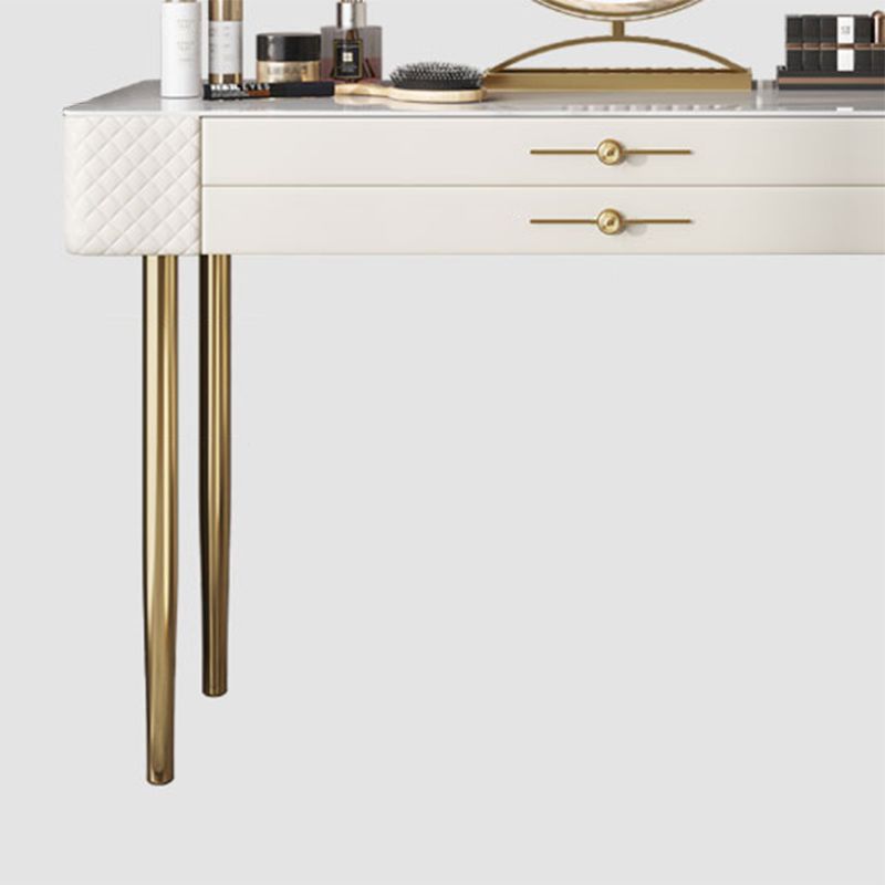 White Makeup Table for Bedroom With Drawer 15.74" W x 31.49" H
