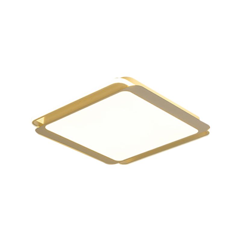 Moderno metallo quadrato soffitto a incasso luce LED 18 "/23.5" W bianco camera da letto lampada di montaggio a incasso in caldo/bianco