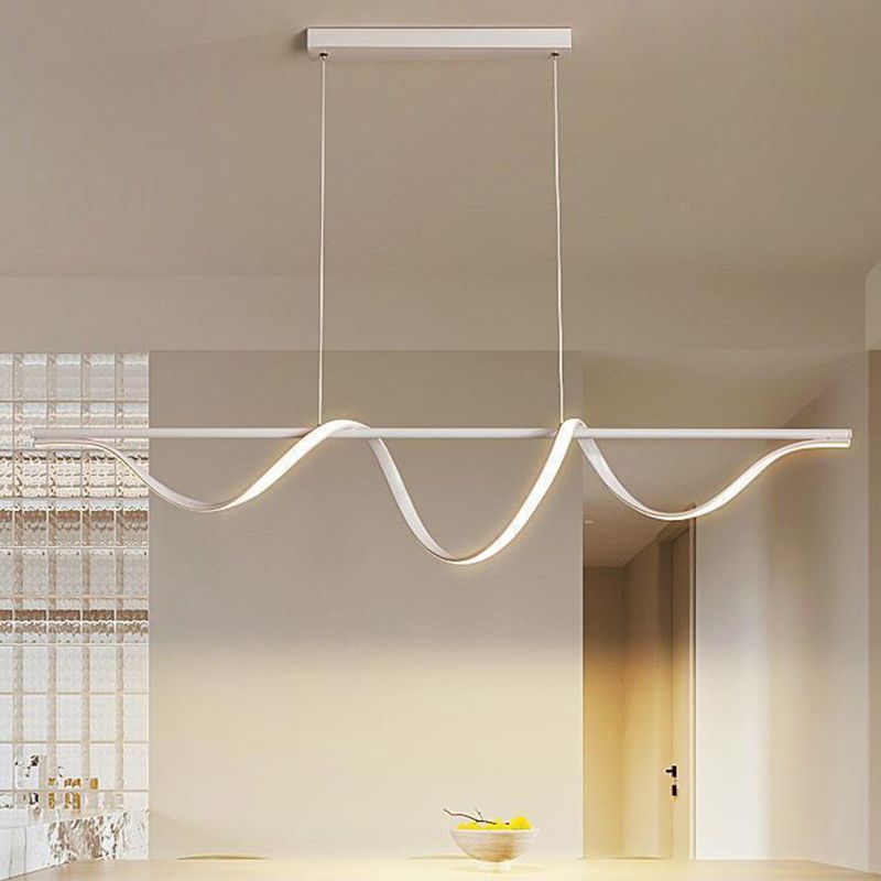 White Kitchen Island Lighting Modernism LED Ceiling Light for Hallway