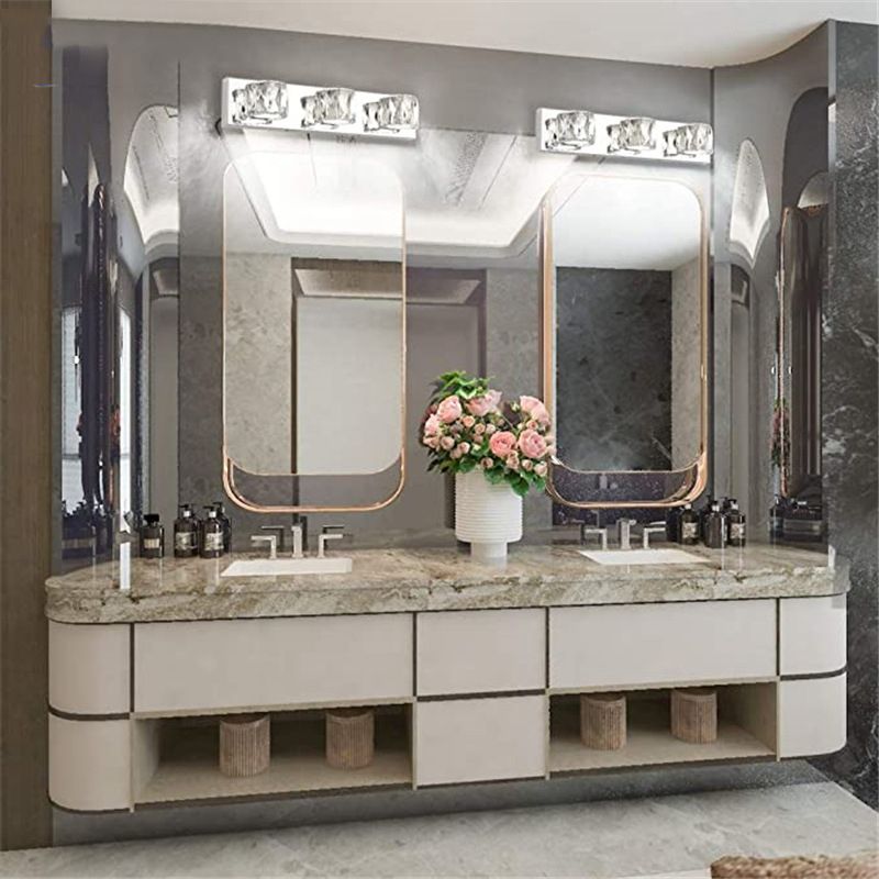 3/4/5/6-Light Chrome Modern Bathroom Vanity Light LED Metal Bath Bar