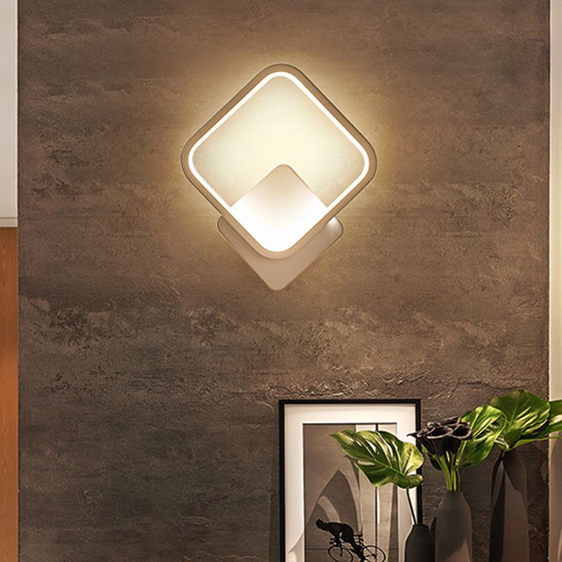Halo woonkamer muur sconce verlichting acryl minimalistisch led muur licht in wit