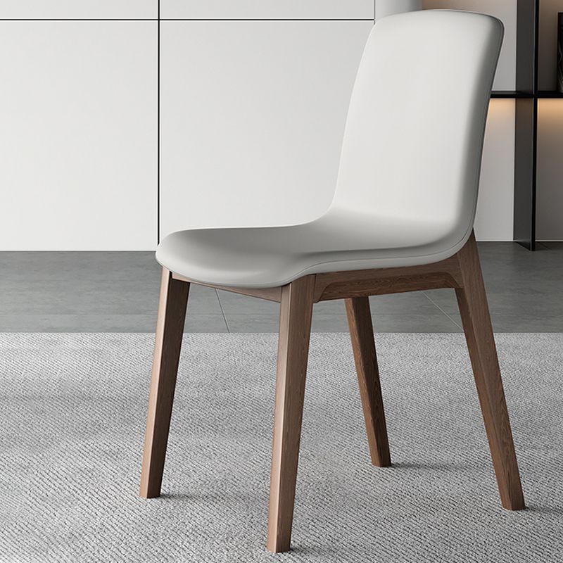 Faux Leather Modern Side Chair Parsons Chair with Upholstered