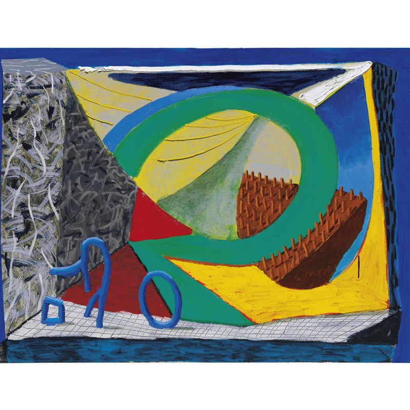 Pop Art Abstract Wallpaper Mural for Home Gallery Customized Wall Decor in Red-Yellow-Blue-Green