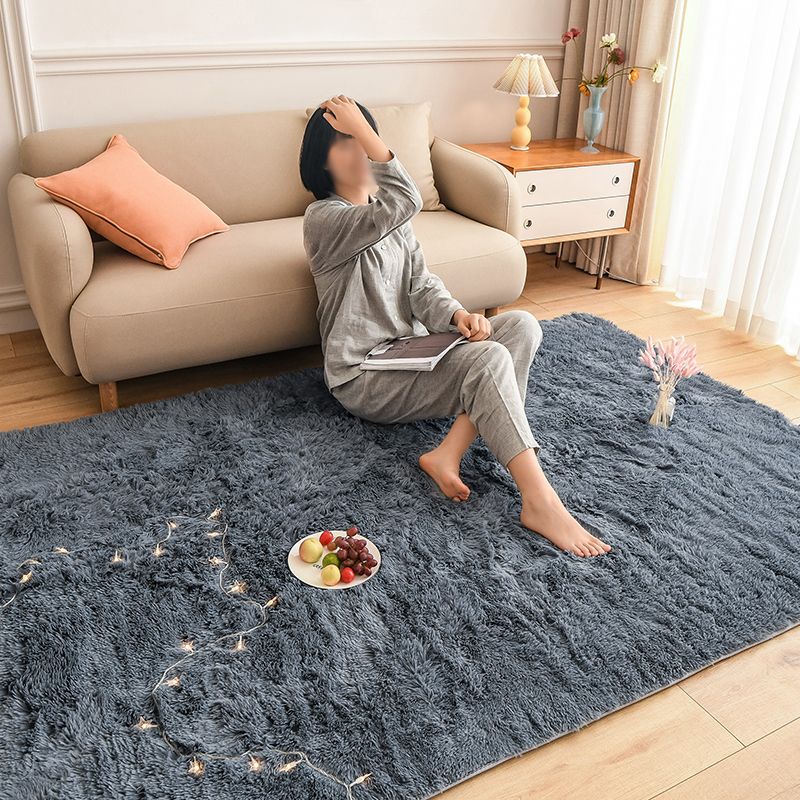 Multicolor Modern Area Carpet Polyester Plain Indoor Rug Non-Slip Backing Carpet for Living Room