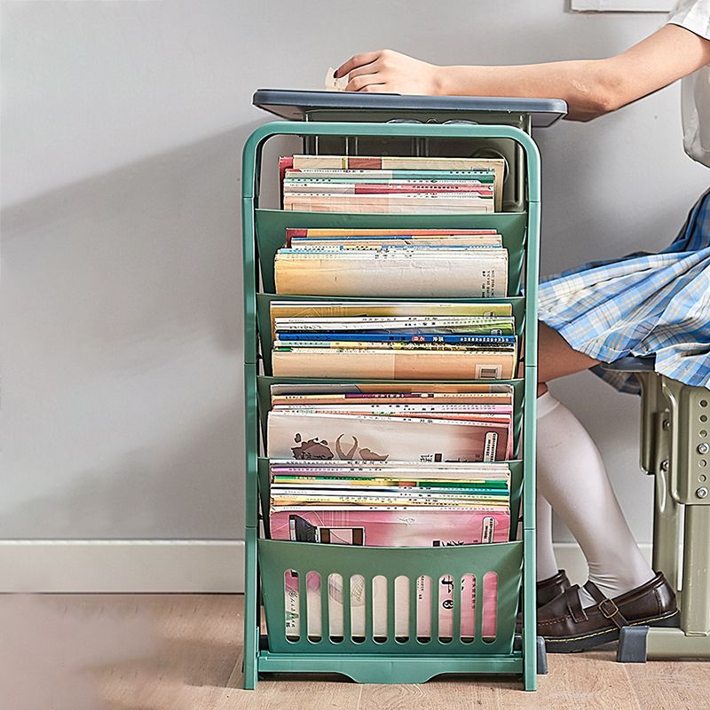 Contemporary Plastic Geometric Bookshelf Closed Back Bookshelf for Classroom