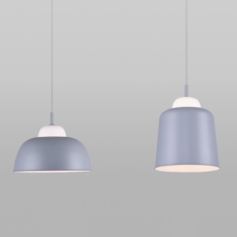 Pot Cover Shape Hanging Lighting Modern Style Metal 1 Light Hanging Lamp for Living Room