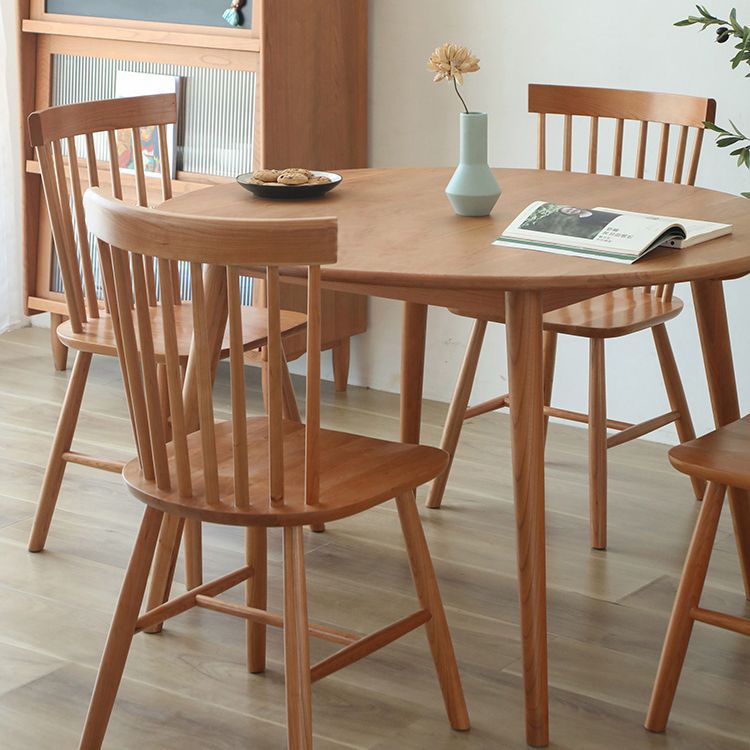 Colección de comedor de madera sólida Mesa de comedor de estilo contemporáneo con 4 patas