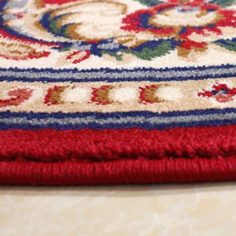 Alfombra de alfombra de poliéster con estampado floral redondo alfombra resistente a manchas de alfombra industrial para dormitorio de adultos