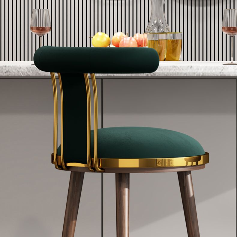 Glam Upholstered Bar Stool Glam Backrest Counter Stool for Bristol