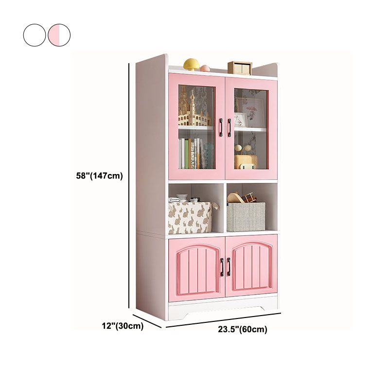 Modern Standard Shelf Bookcase Engineered Wood Closed Back Book Shelf for Living Room