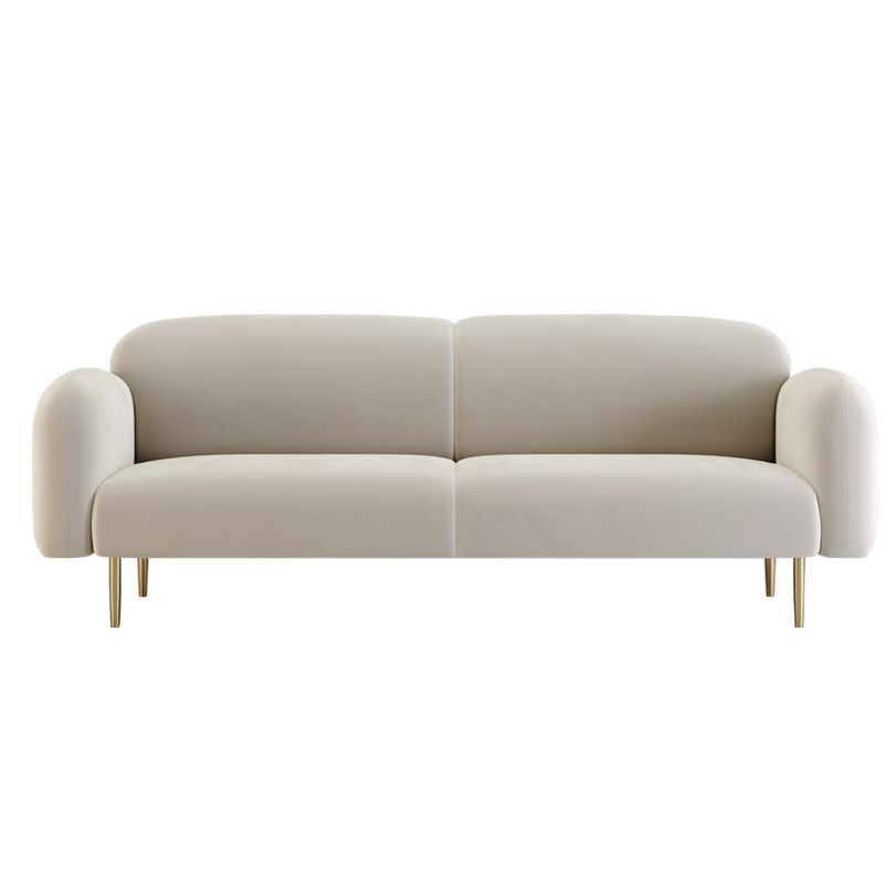 Overgangs moderne strakke achterbank 29.53 "Hoge fluwelen opgerolde armbank voor woonkamer
