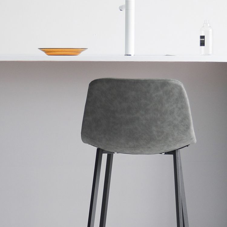 Modern Style Bar-stool PU Leather Counter Bar Stool with Metal Legs for Restaurant