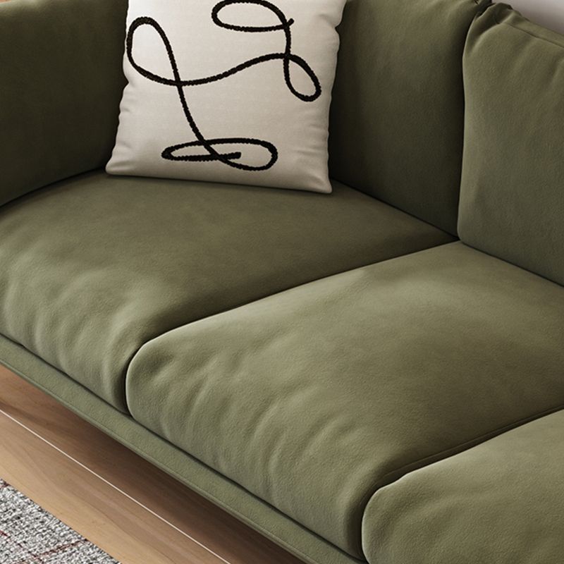 Contemporary Sofa CouchStandard Square Arm Settee Bench with Pillows