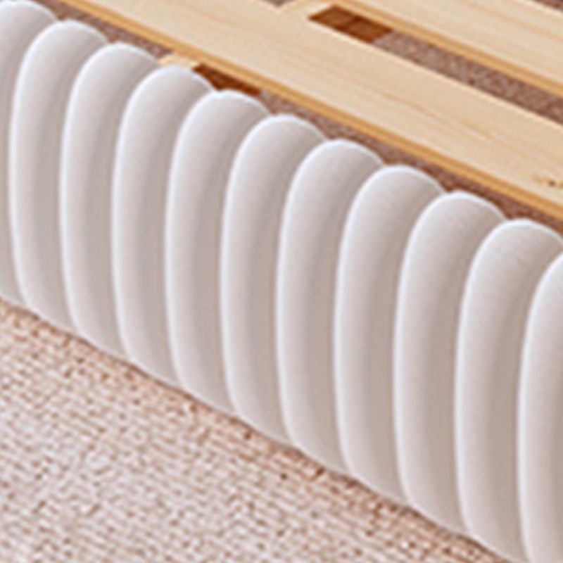 Contemporary Solid Color Mattress Included with Headboard Rectangular Standard Bed