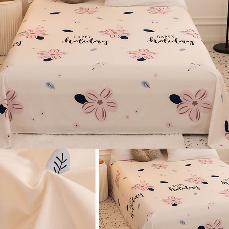 Floral Pattern Bed Sheet Breathable Skin-friendly Bed Sheet Set
