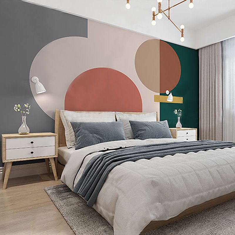 Full Size Wall Covering Unique Novelty Irregular Geometries Wall Mural in Multi-color