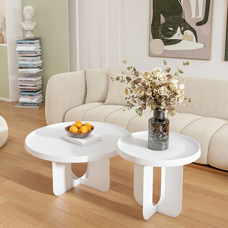 Abstract Coffee Table Modern Metal Tray Top Coffee Cocktail Table