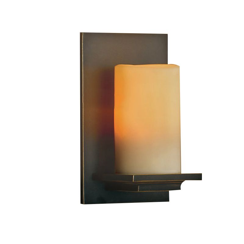 Metal Modern Wall Sconce Cylinder Shape 1 Light Wall Light with Glass Shade