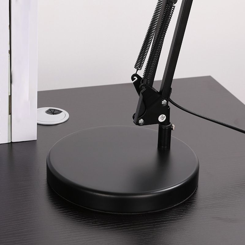 Studio conico Studio lampada da scrivania Metallic 1 Testa Nordica Luce da tavolo con braccio azionario