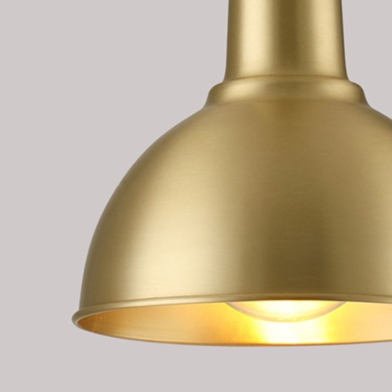 Nordic Shaded Ceiling Pendant Light Metal Dinning Room Down Lighting Pendant in Gold