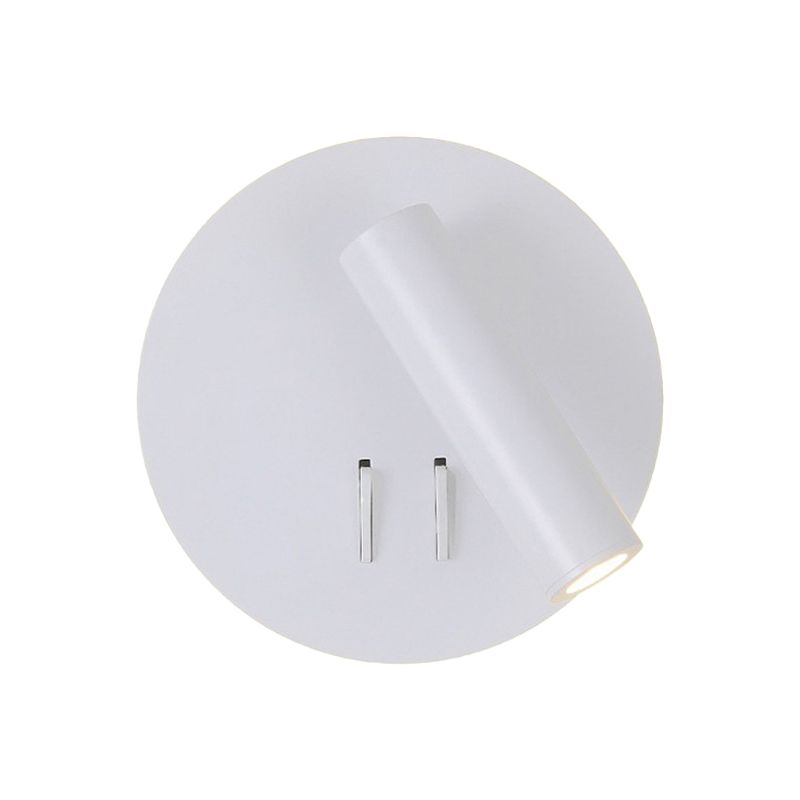 2-Light Geometric Wall Mount Light Modern Style Metal Reading Wall Lamp