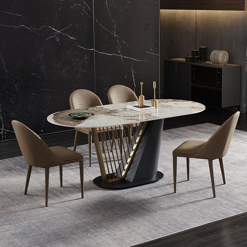Glam Style Sintered Stone Dining Set 1/4/5/7 Pieces Dining Set