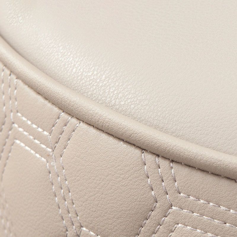 Genuine Leather Standard Stool Modern Minimalist Round Footrest