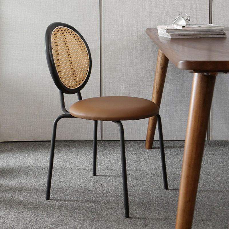 Contemporary Dining Side Chair PU Leather Stacking Side Chair