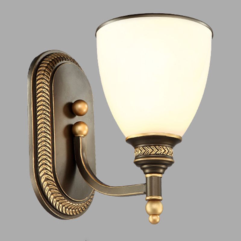 1 Light Bell Wall Mounted Light Fixture Industrial Style Metal Wall Sconce Lights