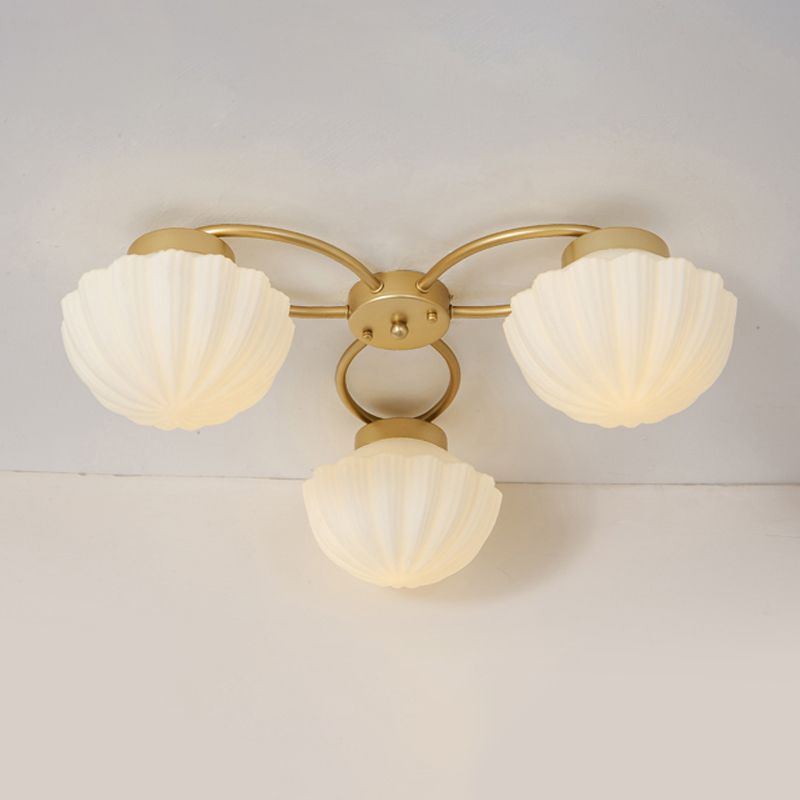 Modern Simple Iron Ceiling Light Hemisphere Shape Ceiling Lamp for Bedroom