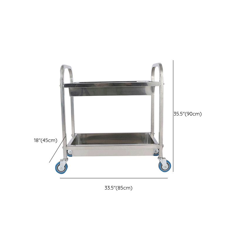 Modern Style Metal Prep Table Rectangular Prep Table with Casters