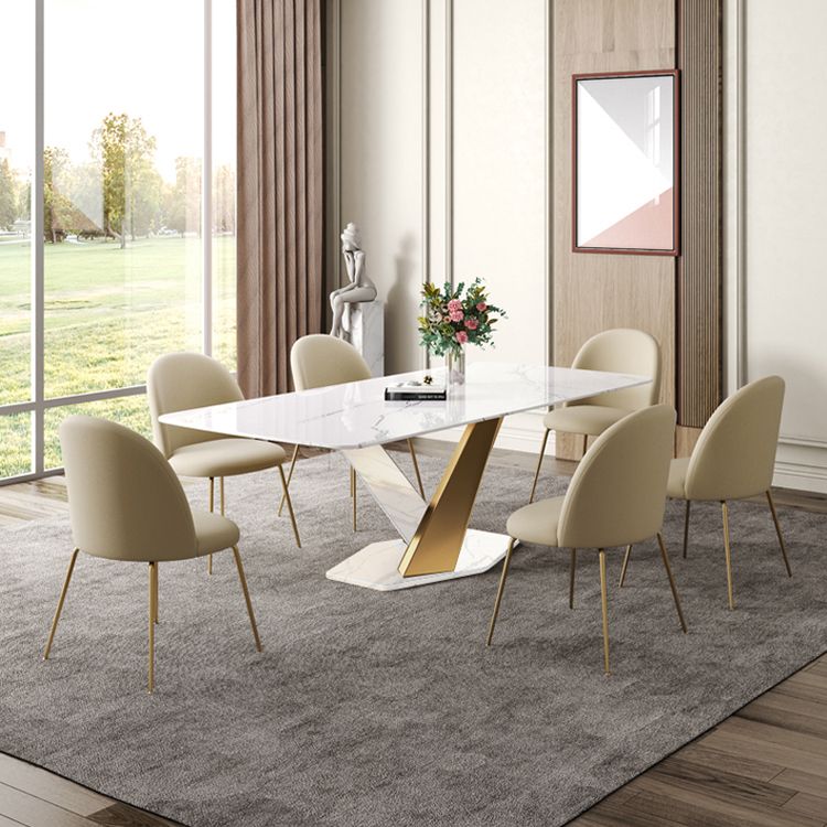 Glam 1/2/5/6/7 Pieces Table and Chair Set Sintered Stone Dining Table Set