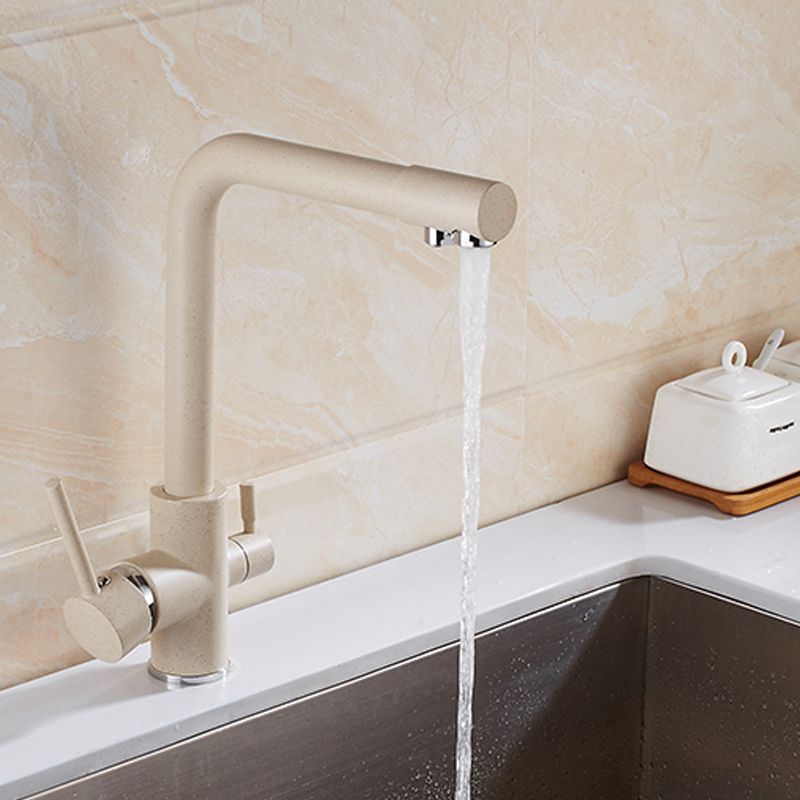Contemporary Single Handle Kitchen Faucet Pull Down 1 Hold Standard Faucet
