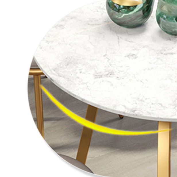 Glam 1/4/5/6 Pieces Dining Set Round Stone Dining Table for Dining Room