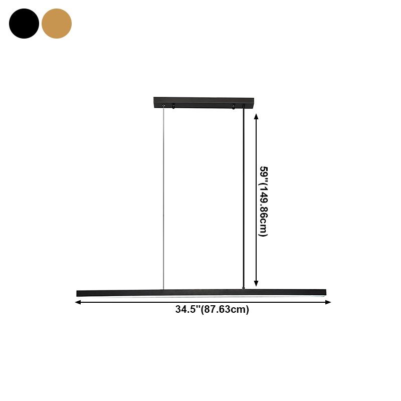 Moderner Stil Rechteckinsel Island LED LED Einfache Kronleuchterleuchte für Esszimmer