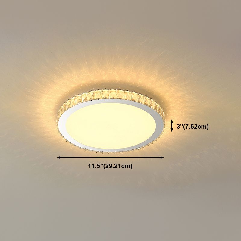 Soporte de techo de montaje de color de cristal de luz de cristal ligero de color geométrico moderno en blanco